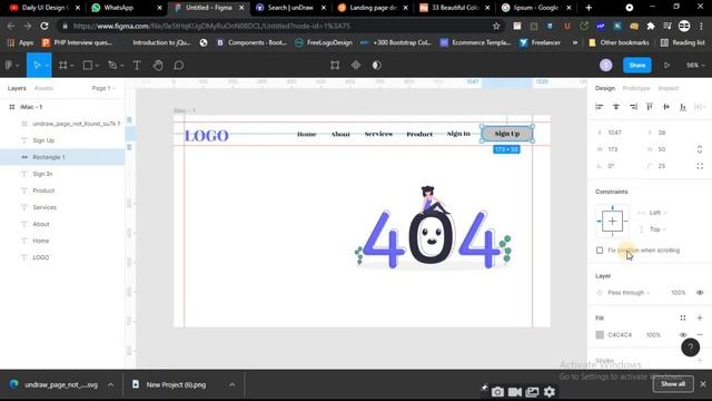 Daily UI Challenge Figma| Day-4 | 404 page in figma | #trending #UIchallenge смотреть онлайн