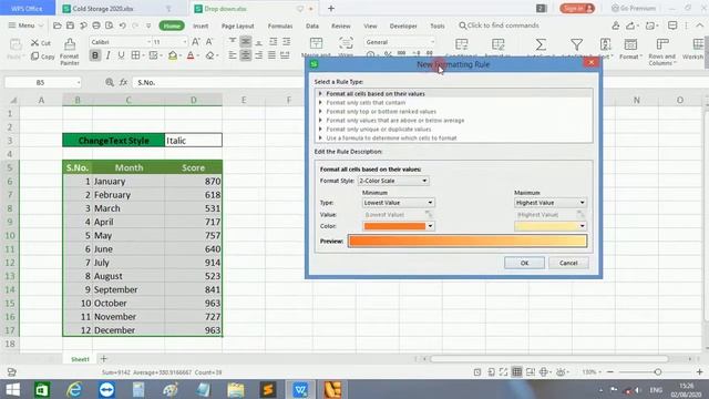 Cell Formatting In Excel | Dropdown List Use Cell Format смотреть онлайн