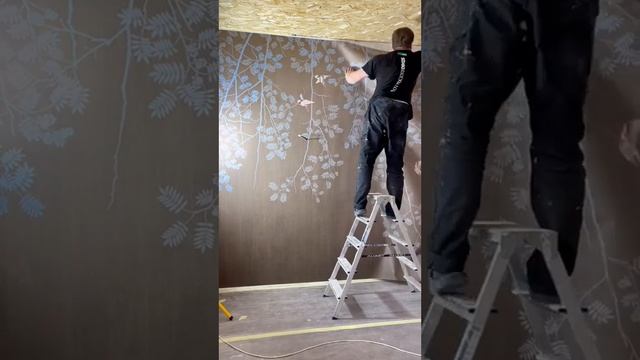 Монтаж фрески...Акценты в интерьере.... смотреть онлайн