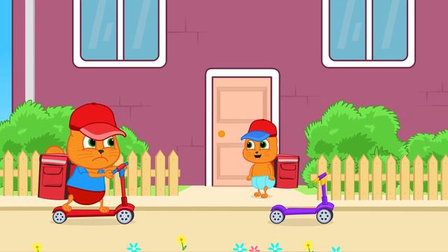 Cats Family in English - Food Delivery Service Cartoon for Kids смотреть онлайн