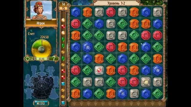 Игра Сокровища Монтесумы 2, геймплей, прохождение уровней смотреть онлайн