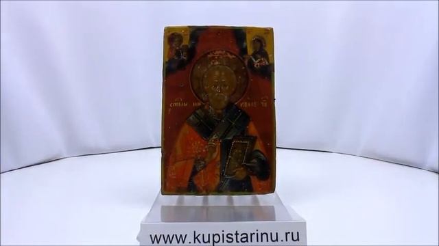 Купить икону? Икона старинная Николай Чудотворец. DR0387 смотреть онлайн