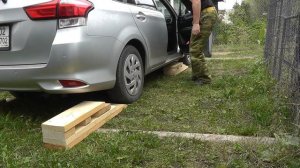 Как сделать эстакаду из досок своими руками для Toyota Corolla Fielder, DBA-NRE161G, 2NR-FKE.