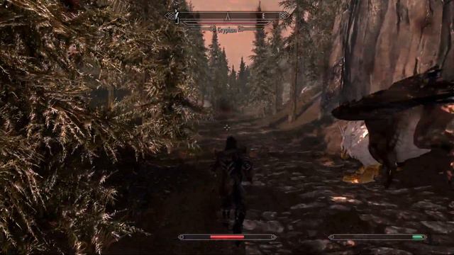 SKYRIM MOD Gryphons with Wild Animals in the Lost Valley смотреть онлайн