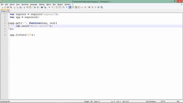 ExpressJS - Basic Program смотреть онлайн