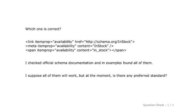 HTML : schema.org product availability tags markup смотреть онлайн