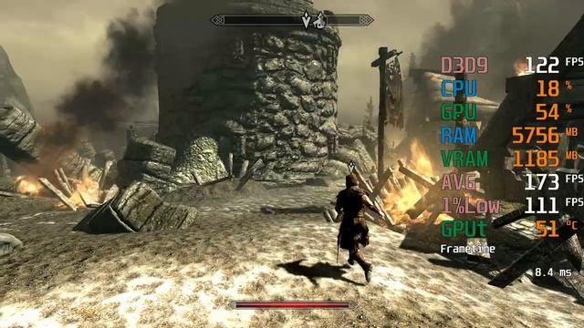 GeForce GTX 1060 6GB -- Intel Core i5-10600KF -- The Elder Scrolls V Skyrim FPS Test смотреть онлайн