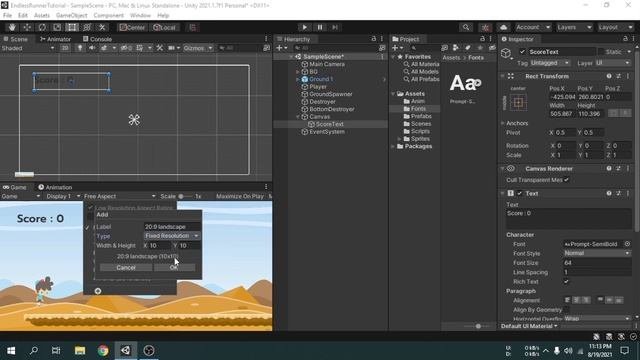 14. Add score system | Make a full Endless Runner Game to learn Unity. смотреть онлайн