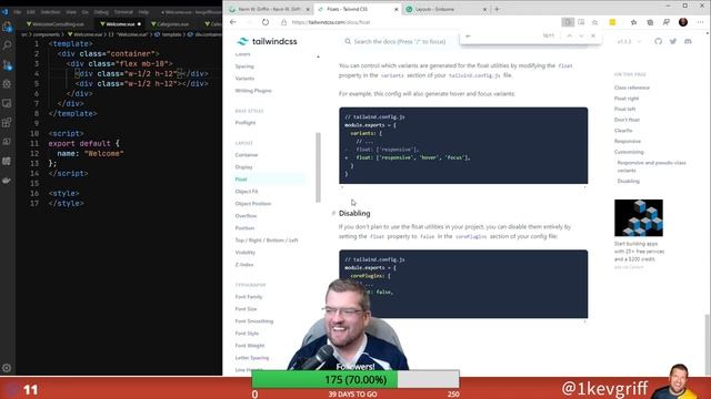 LIVE with Griff: Playing with TailwindCSS for my Gridsome/VueJS-based personal site смотреть онлайн