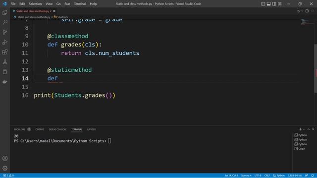 OOP in Python #5 - Static vs Class Methods смотреть онлайн