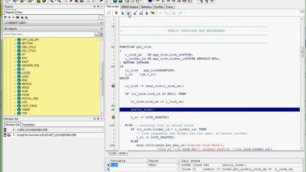 PL/SQL Developer Debugger