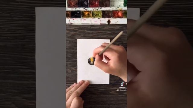 Урок по рисованию акварелью. Шмель ? смотреть онлайн