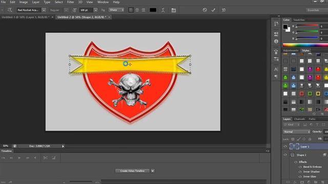 How To Create A Skull Logo In Photoshop Cs6 [ Si Te Bejm Nje Logo Ne Photoshop cs6] смотреть онлайн