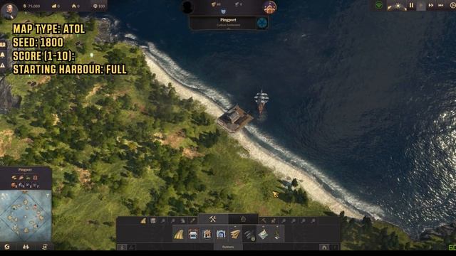 Anno1800 - Best Map Seeds For Archipelago, Atol, Island Arc, Snowflake Map Types!