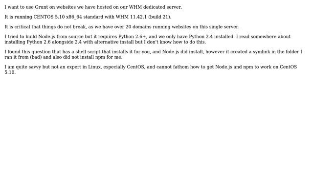 Unix & Linux: How to install Node.js in CentOS 5.10 with Python 2.4? смотреть онлайн