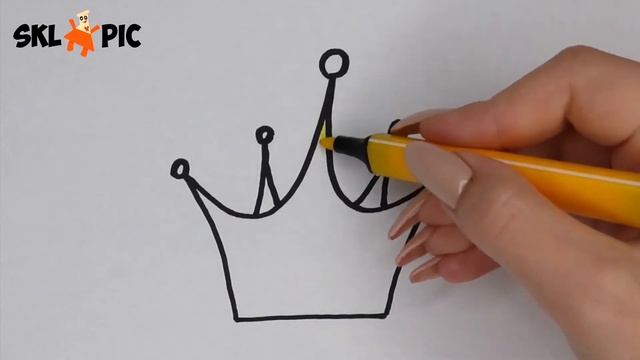 Раскраска для детей Корона. Как Нарисовать Корону смотреть онлайн