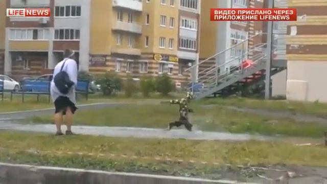 Бабушка боится лезть в лужу смотреть онлайн