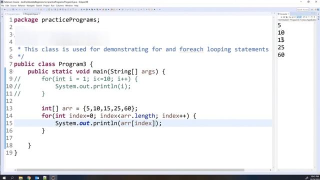 Looping Statements (for and foreach) in Java | Core Java | Programming смотреть онлайн