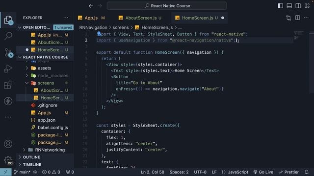 React Native Tutorial - 74 - Navigation between Screens смотреть онлайн