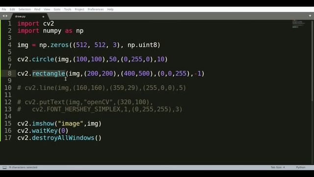 OpenCV Tutorial Part-3 : Drawing on Images (Circle Rectangle Text) - with code смотреть онлайн
