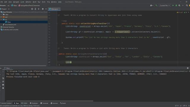 Java Streams – Strings morethan 2 characters смотреть онлайн