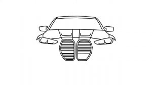 Как нарисовать БМВ М4 / How to draw BMW M4 2021