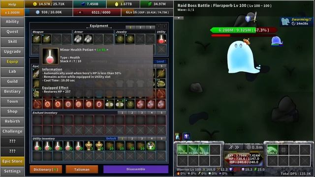 IEH2 - How to Kill Florzporb lv100 - Incremental Epic Hero 2 смотреть онлайн