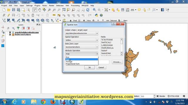 Spatial Join in QGIS using MMQGIS Plugin смотреть онлайн