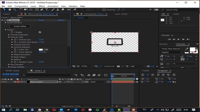 Как вставить отснятое видео в 3D модель Element 3d?