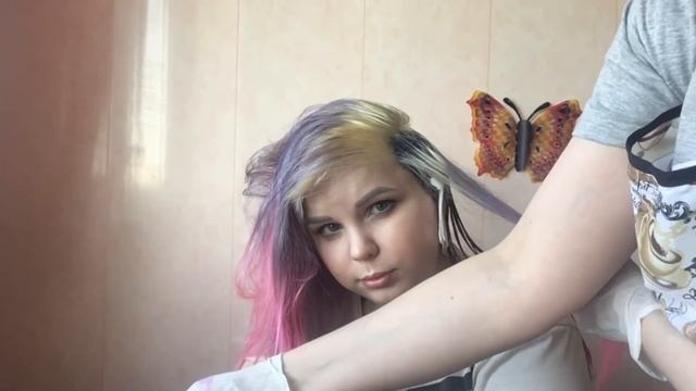 Красим антоцианином дома + уход после окрашивания))) смотреть онлайн