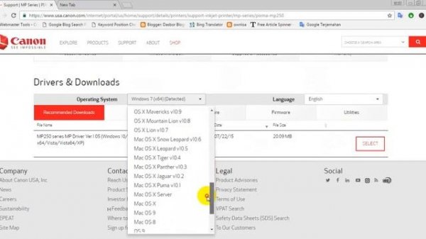 How to Download CANON PIXMA MP250 Driver For MAC OS X