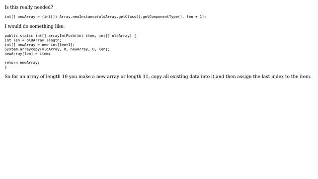 Code Review: Push an item onto the end of array in Java (3 Solutions!!) смотреть онлайн