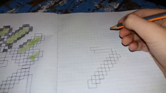 Как нарисовать кирку из майнкрафт смотреть онлайн