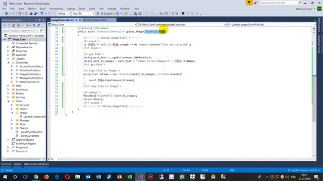 ASP MVC Core: File Upload Example. Upload Image to Server смотреть онлайн