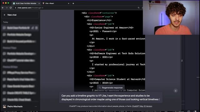 Code A Personal Portfolio In React With ChatGPT | ChatGPT + React + Hostinger смотреть онлайн