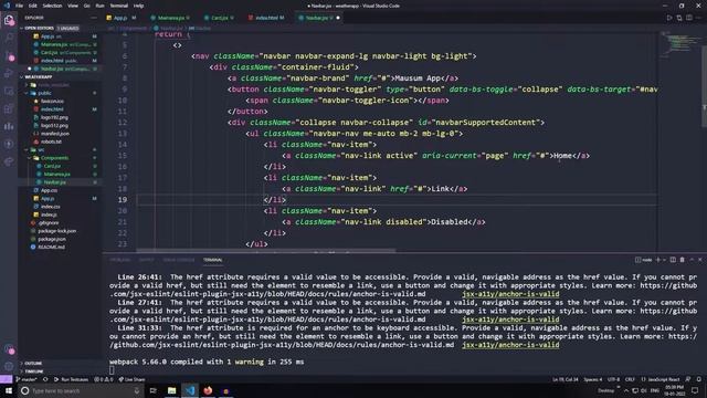 2. Understanding Component Structure & Creating Navbar | React Weather App | Parenthesis смотреть онлайн