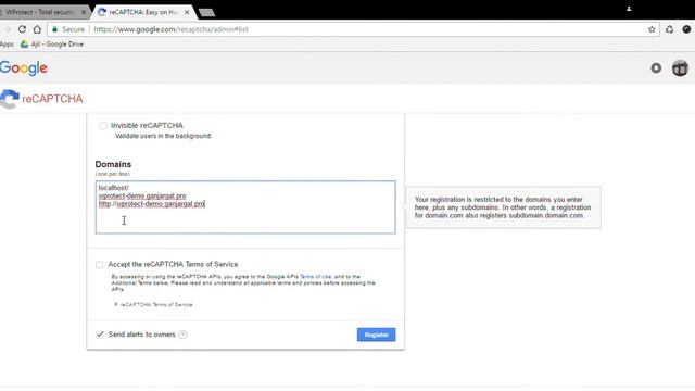WPROTECT - Total security for Wordpress - Get Google Recaptcha keys смотреть онлайн
