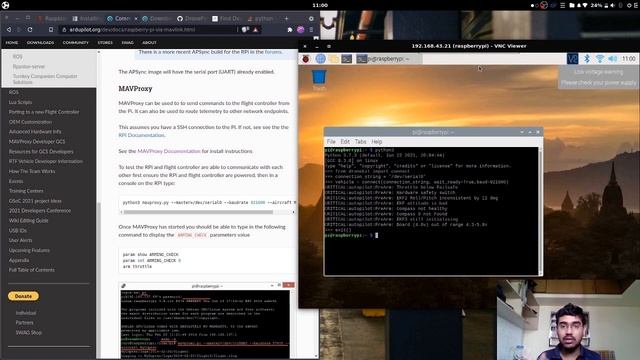 A Drone to Follow you raspberrypi | pixhawk Part_6(Write your first drone python script) смотреть онлайн