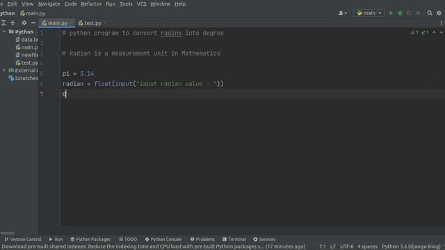 Python code to convert Radian to Degree #pythonprogramming смотреть онлайн