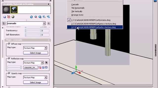 Curso AutoCAD 2008 Renderização -Texturas em objetos смотреть онлайн