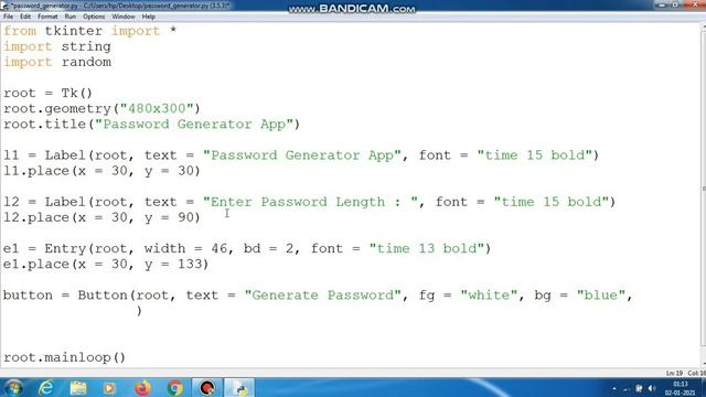 Password Generator App Using Python Tkinter смотреть онлайн