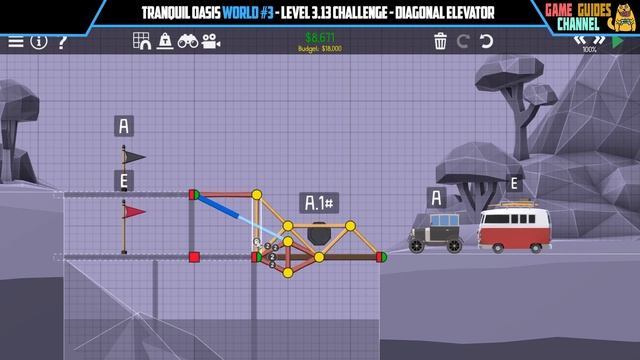 Poly Bridge 2 Level 3-13 Diagonal Elevator Challenge Solution смотреть онлайн