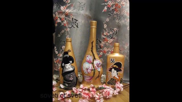 Нет холста?Рисуем на бутылках!Мои работы/bottles/creation