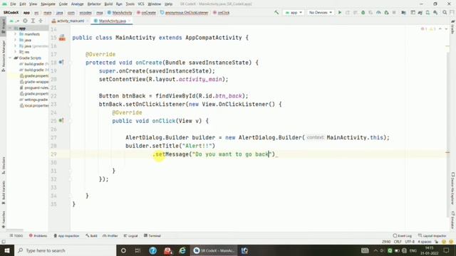 How to create Alert Dialog in Android Studio || Simple Alert Dialog || SR CodeX смотреть онлайн