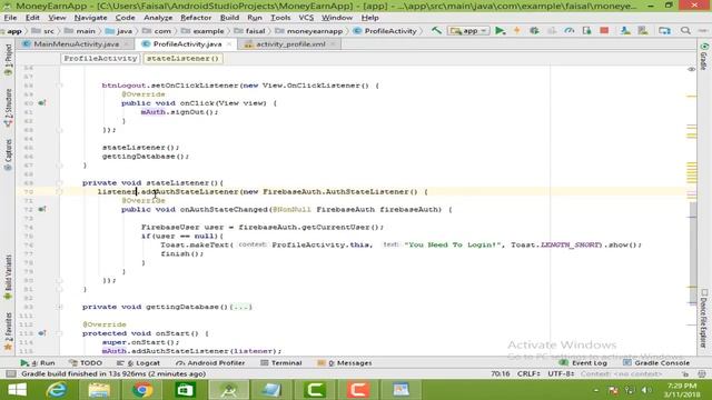 Earning Money App In Android Studio - Part 10 - Retrieving Data From Firebase смотреть онлайн