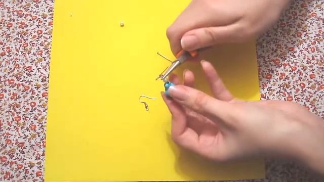 DIY как сделать сережки, МК серьги из бирюзы смотреть онлайн