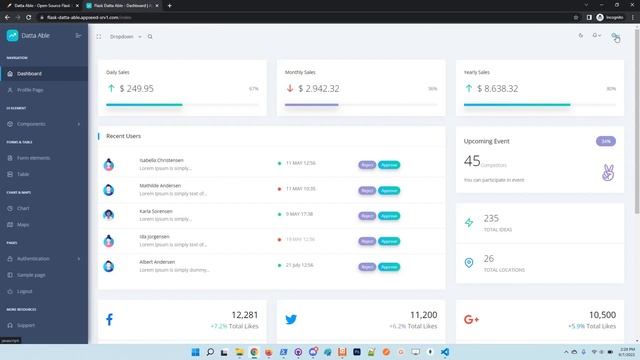 OAuth via Github for Flask - Datta Able (Free product) | AppSeed смотреть онлайн
