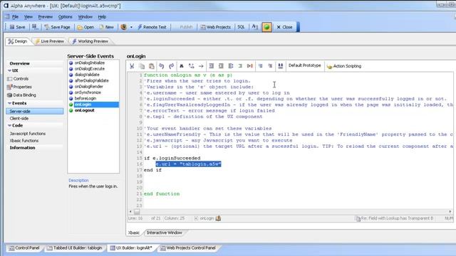 AA Login With UX on Tabbed UI смотреть онлайн