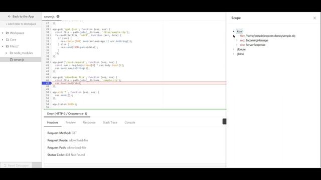 404 Not Found in NodeJS | ENOENT: no such file or directory | Errsole смотреть онлайн