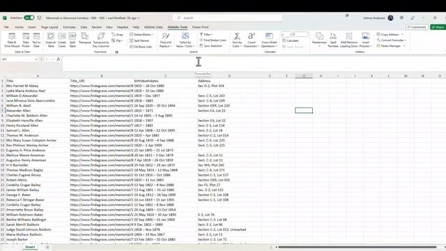 Video Tutorial on how to transform name data extracted from Findagrave смотреть онлайн